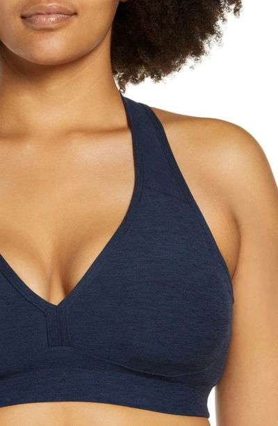 Shop Beyond Yoga Lift Your Spirits Sports Bra In Nocturnal Navy