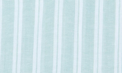 Shop Rails Mira Stripe Linen Blend Sleeveless Peplum Top In Juniper Stripe