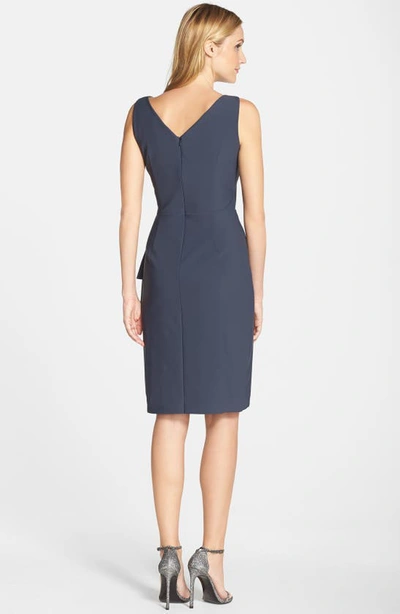 Alex Evenings Side Ruched Cocktail Dress In Charcoal