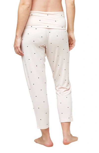 Nom Maternity Max Maternity Pajama/lounge Pants In Dots
