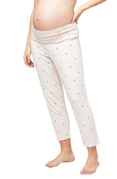 Nom Maternity Max Maternity Pajama/lounge Pants In Dots
