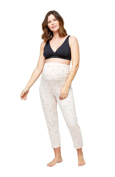 Nom Maternity Max Maternity Pajama/lounge Pants In Dots