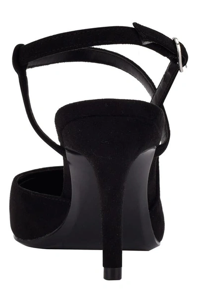 Shop Calvin Klein Gaella Pointed Toe Slingback Pump In Black 001