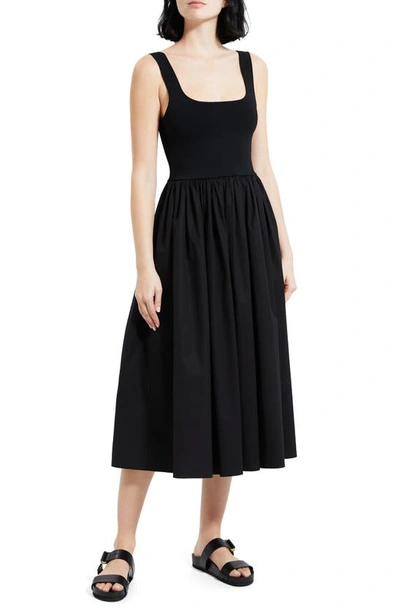 Shop Theory Gloss Midi Dress In Black