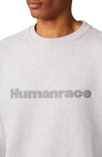 Shop Adidas Originals X Humanrace Cotton Sweatshirt In Light Grey Heather