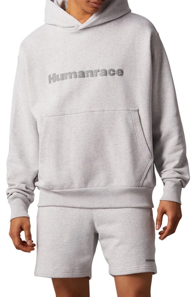 Shop Adidas Originals Adidas X Pharrell Williams Humanrace Hoodie In Light Grey Heather