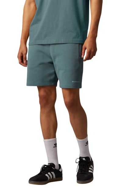 Shop Adidas Originals Adidas X Pharrell Williams Humanrace Sweat Shorts In Hazy Emerald