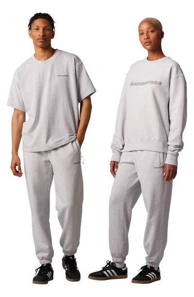 Shop Adidas Originals Adidas X Pharrell Williams Humanrace Sweatpants In Light Grey Heather