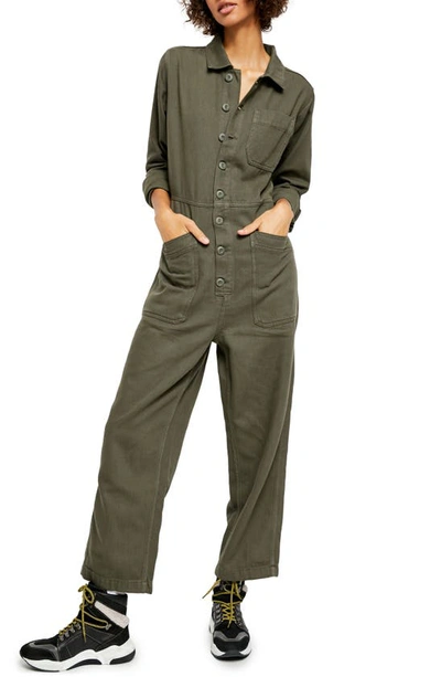 Shop Free People Gia Coveralls In Army