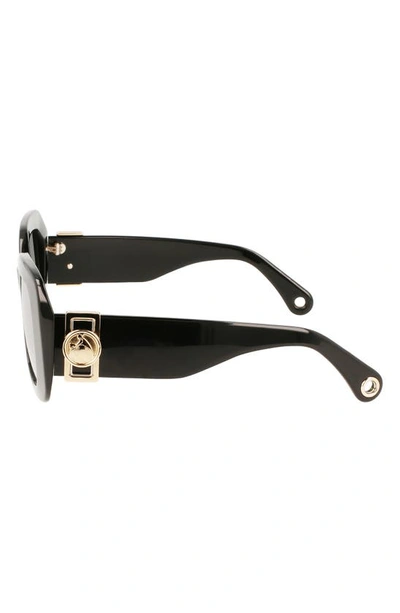 Shop Lanvin Mother & Child 53mm Square Sunglasses In Black