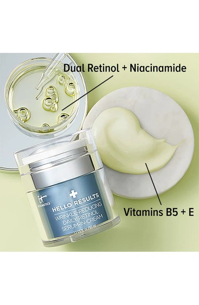It Cosmetics Hello Results Wrinkle-reducing Daily Retinol Serum-in-cream 1.7 oz/ 50 ml