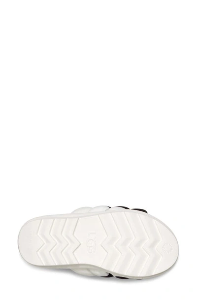 Shop Ugg Maxi Genuine Shearling Lined Sandal In White