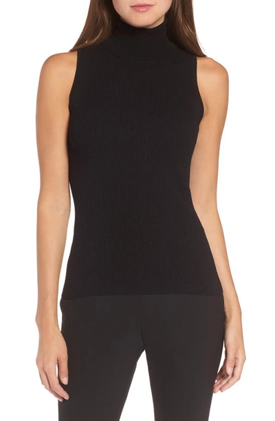 Anne Klein Sleeveless Turtleneck Top In Black | ModeSens