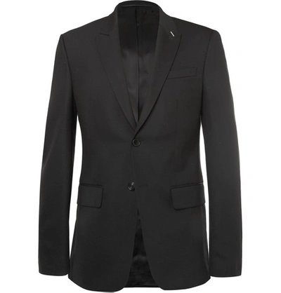 Shop Givenchy Black Slim-fit Wool-blend Suit Jacket