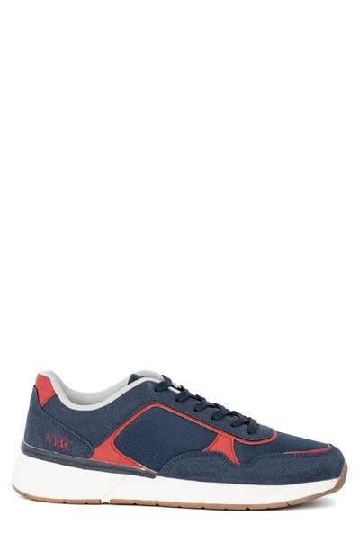 New York And Company Harvey Low Top Sneaker In Navy