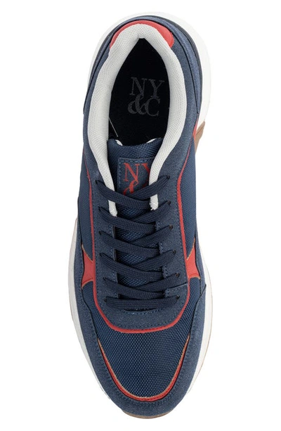 New York And Company Harvey Low Top Sneaker In Navy