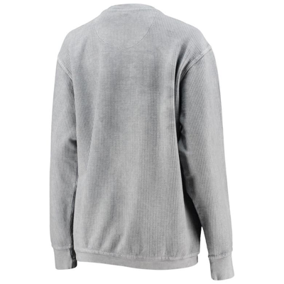 Pressbox Silver Northeastern Huskies Comfy Cord Vintage Wash Basic Arch Pullover Sweatshirt In Silver
