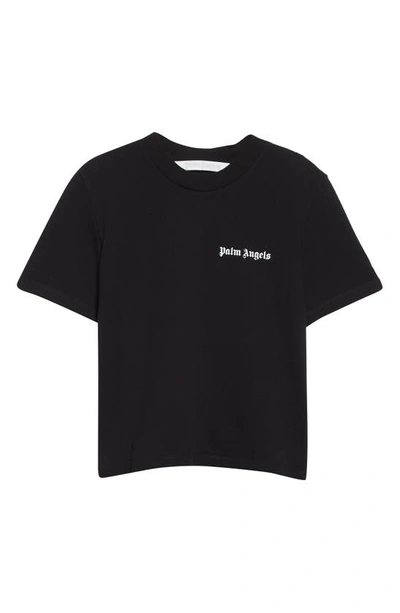 Shop Palm Angels Classic Cotton Logo T-shirt In Black White