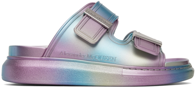 Shop Alexander Mcqueen Silver Oversized Hybrid Sandals In 8258 Silver Holo/sil