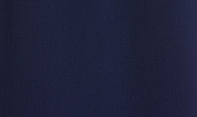 Cece Frill V-neck Button-up Blouse In Classic Navy