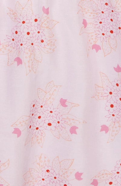 Chloé Kids' Floral Print Ruffle Dress In S79 Pink Red