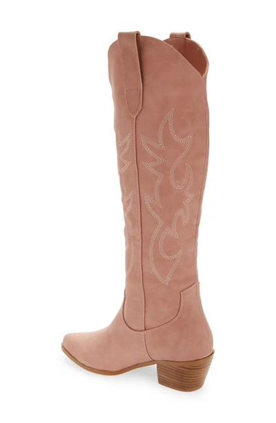 Shop Billini Urson Knee High Western Boot In Pink