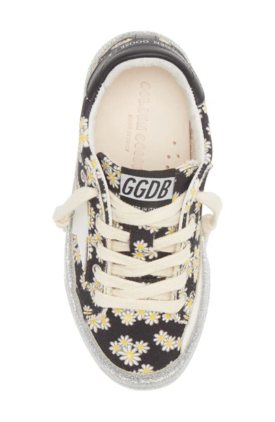 Shop Golden Goose Kids' May Low Top Sneaker In Black/ White Daisies