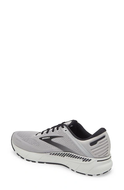 Shop Brooks Adrenaline Gts 22 Running Sneaker In Grey/ Grey