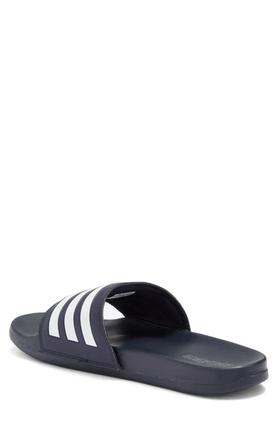 Shop Adidas Originals Gender Inclusive Adilette Comfort Slide Sandal In Blue/ White