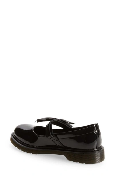 Dr. Martens' Maccy Ii Bow-embellished Leather Shoes 6-8 Years In Black