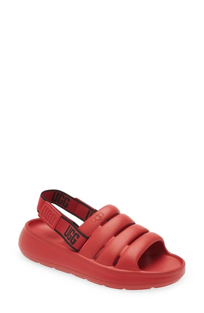 Shop Ugg Sport Yeah Water Resistant Slingback Sandal In Samba Red