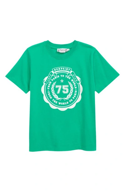 Shop Bonpoint Kids' Anapoli Cotton Logo Graphic Tee In 444a Menthe
