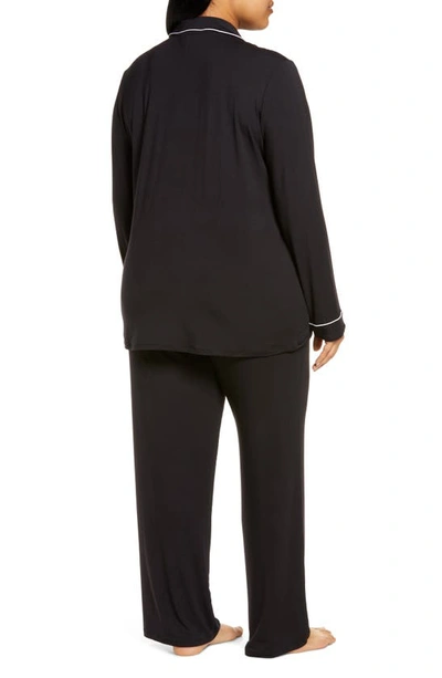 Shop Nordstrom Moonlight Eco Knit Pajamas In Black