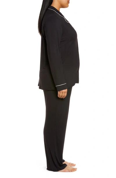 Shop Nordstrom Moonlight Eco Knit Pajamas In Black