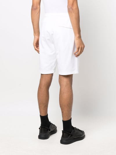 Shop Stone Island Cotton Shorts In White