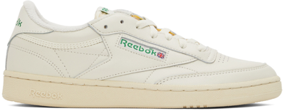 Shop Reebok Off-white Club C 85 Sneakers In Chalk/alabaster/glen