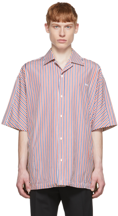 Shop Juunj Red & Blue Cotton Short Sleeve Shirt In 6 Red