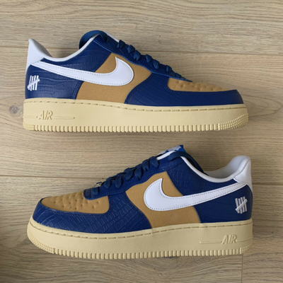 Pre-owned Nike X Undefeated Air Force 1 Low Sp 5 On It Blue Croc Dm8462-400 Men's Size 10