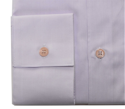 Pre-owned Versace Collection Trend Mens Cotton Dress Shirt V300014 Light Lavender  It42