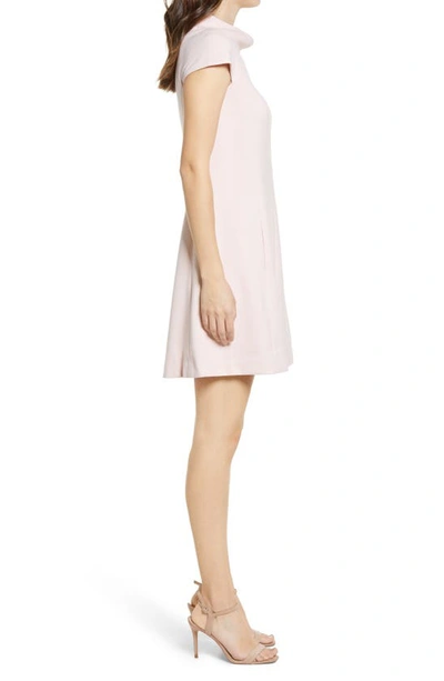 Harper Rose Stand Collar A-line Dress In Blush