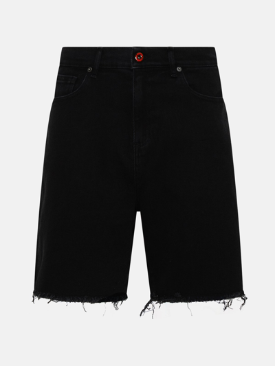 Shop Vision Of Super Black Cotton Bermuda Shorts