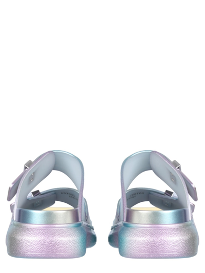 Shop Alexander Mcqueen Oversize Hybrid Sandals In Silver