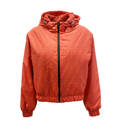 Shop Fendi Reversible Monogram Bomber Jacket In Red