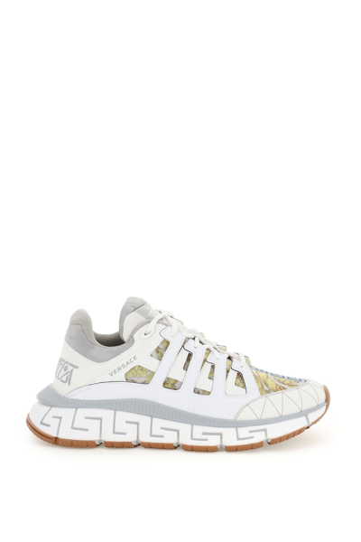 Shop Versace Trigreca Sneakers In Mixed Colours
