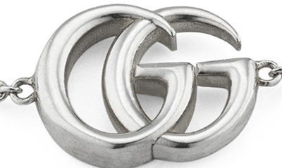 Shop Gucci Gg Line Bracelet In Sterling Silver