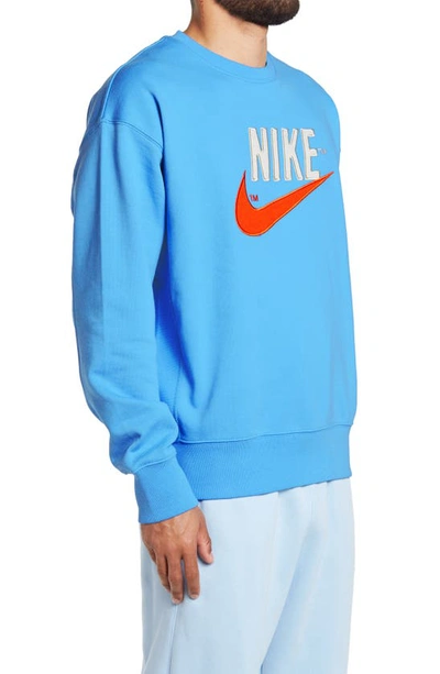 Shop Nike Trend Oversize Crewneck Sweatshirt In University Blue