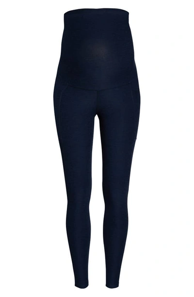 Beyond Yoga Out Of Pocket High Waist Maternity Pocket Leggings In Nocturnal Navy