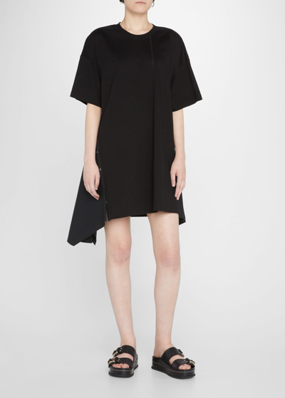 Shop 3.1 Phillip Lim / フィリップ リム Draped Combo Asymmetric Shirt Dress In Black