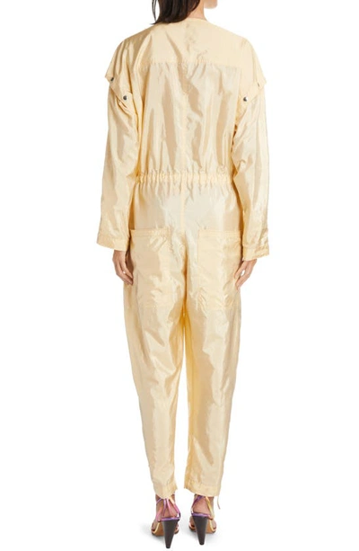 Shop Isabel Marant Lympia Sporty Jumpsuit In Light Yellow