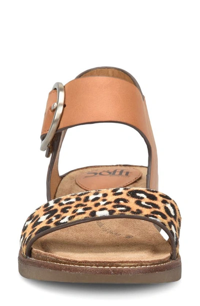 Shop Söfft Bali Sandal In Luggage/ Tan Calf Hair